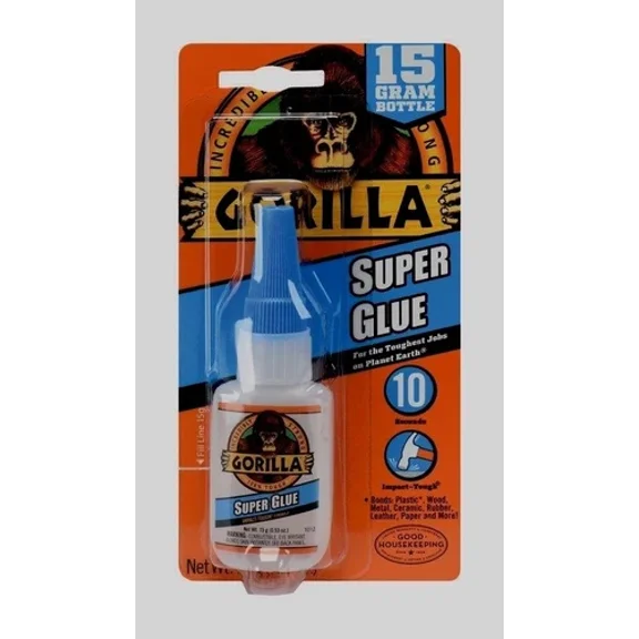 Gorilla Super Glue Gel Clear 10 Seconds Impact Tough Strong & Fast .53Oz New!!!