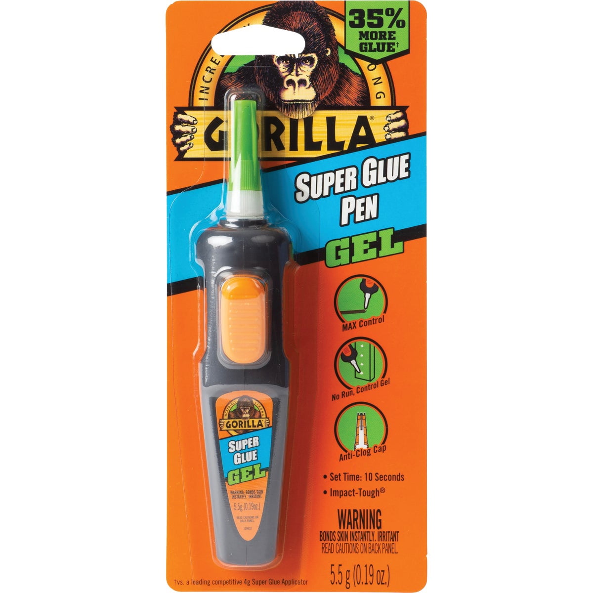 Gorilla Super Glue Gel Pen, 5.5 Gram (Pack of 6)