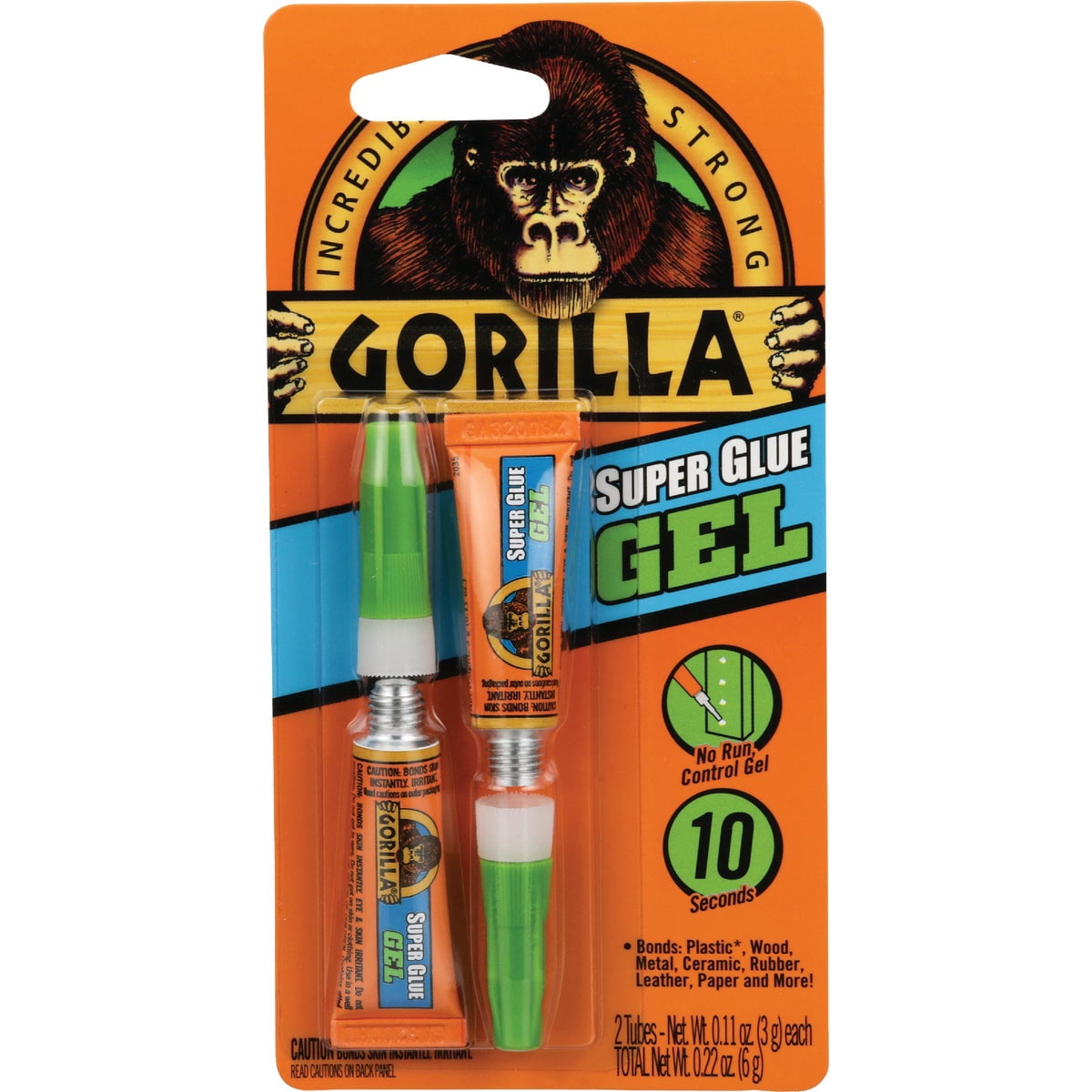 Gorilla Super Glue Gel 7800101-5 - Clear Gel Adhesive - 5 Pack, Two 3 Gram Tubes