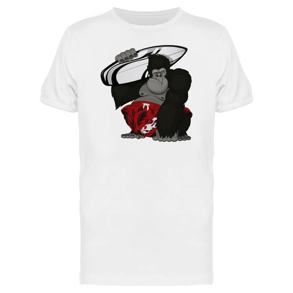 Gorilla Surfer With Shorts Tee Men's -Image by Shutterstock