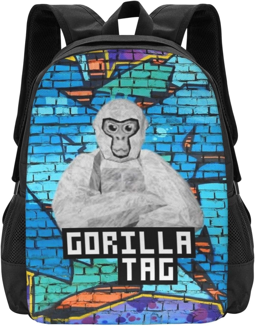 Gorilla Tag 3D Print Backpack Blue Monkey Backpacks Lightweight Large ...