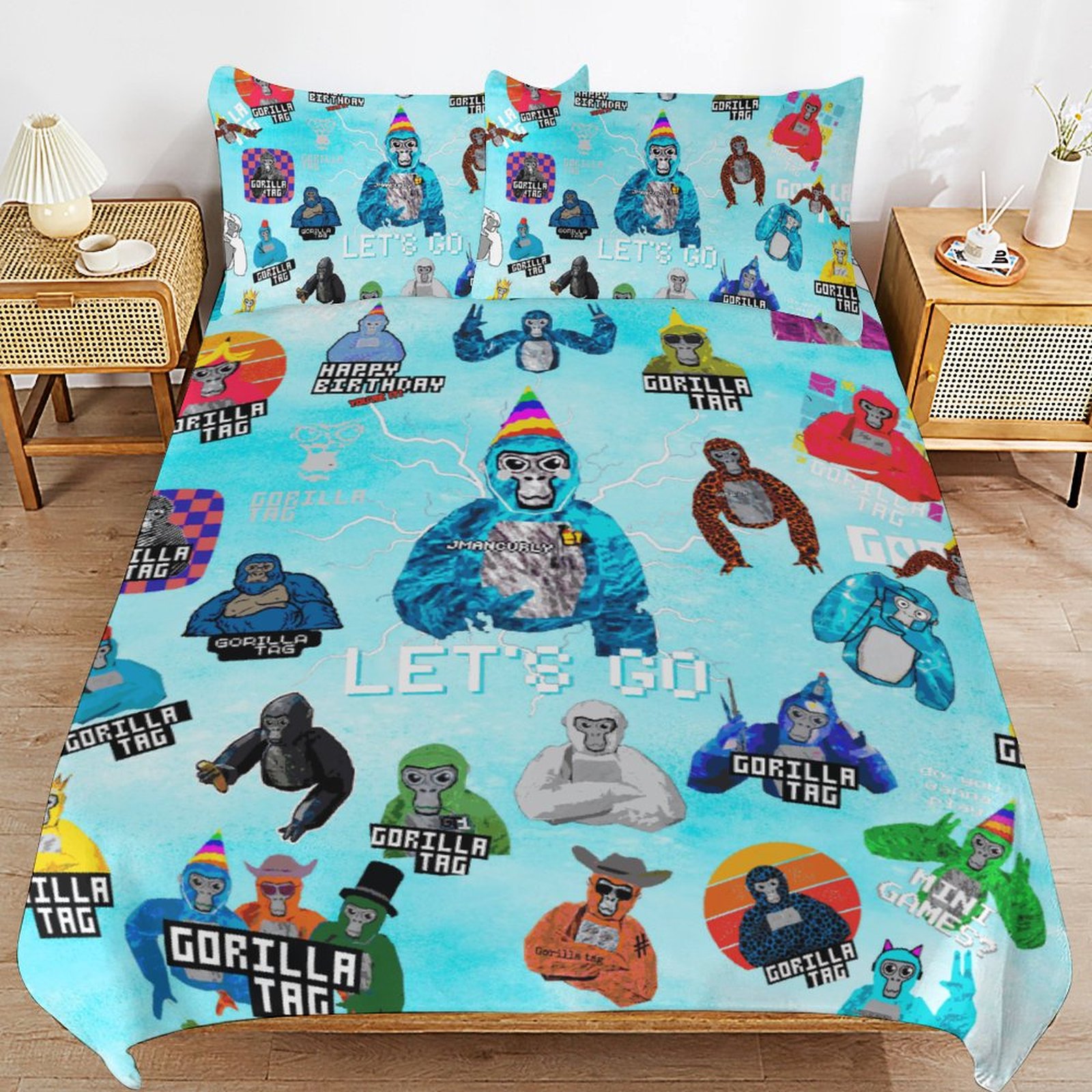 Gorilla Tag Bedding Set Duvet Cover Comfortable and Lightweight Cartoon