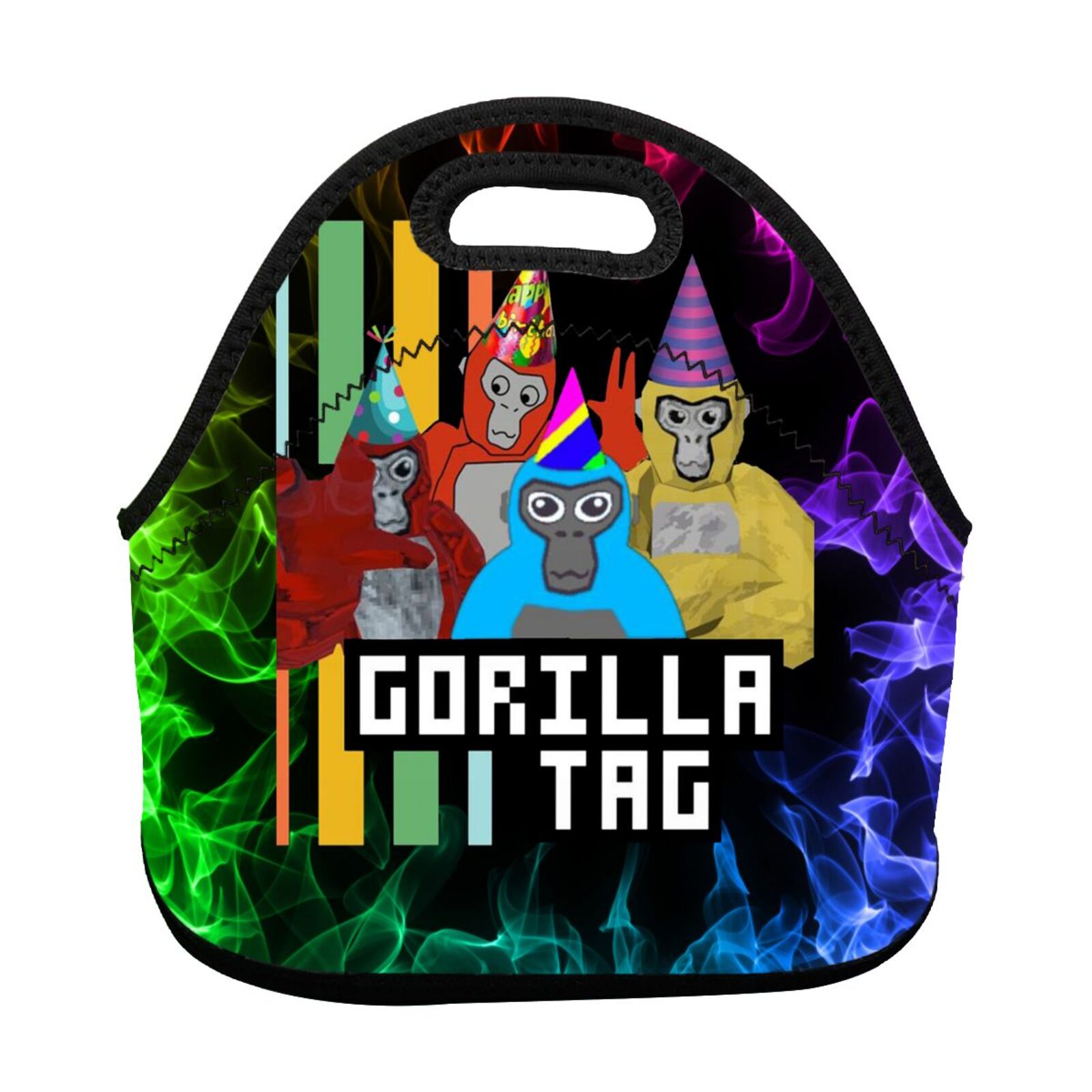 Gorilla Tag Neoprene Lunch Bag Insulated Lunch Box Tote For School