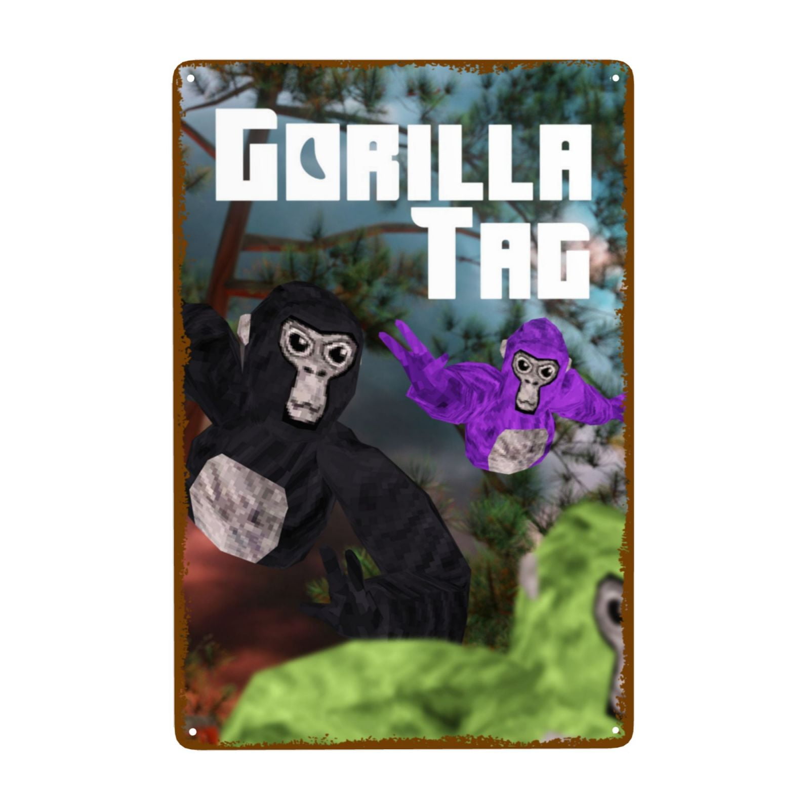 Gorilla Tag Poster Vintage Metal Tin Sign Video Game Poster Art Wall ...