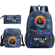 KXMGOX Gorilla Tag School Backpack,3 Piece Backpack Set with Backpack Lunch Box Pencil Case for Boys Girls Gorilla Tag Set Back to School Supplies,Great for Work Travel