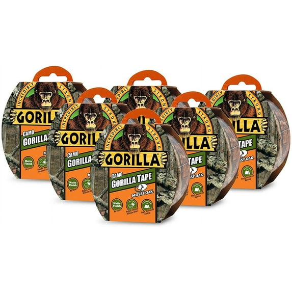 Gorilla Camo Duct Tape - Heavy Duty, Water Resistant - 6 Pack, 1.88 in x 9 yd, Mossy Oak