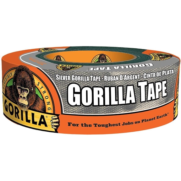 Gorilla Tape Silver Duct Tape - Heavy Duty - 18 Pack, 1.88" x 35 yd, Silver