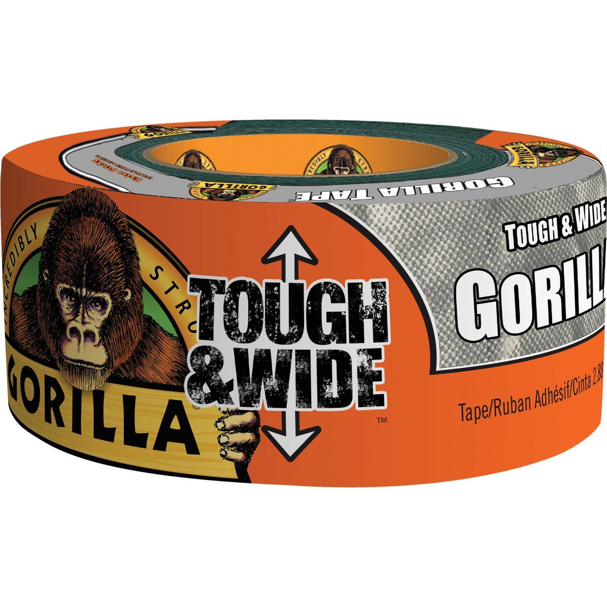 Gorilla Tape Tough & Wide, Silver Tape, 2.88" x 25 yd (Pack of 4) - Heavy Duty and Weather Resistant for Indoor or Outdoor