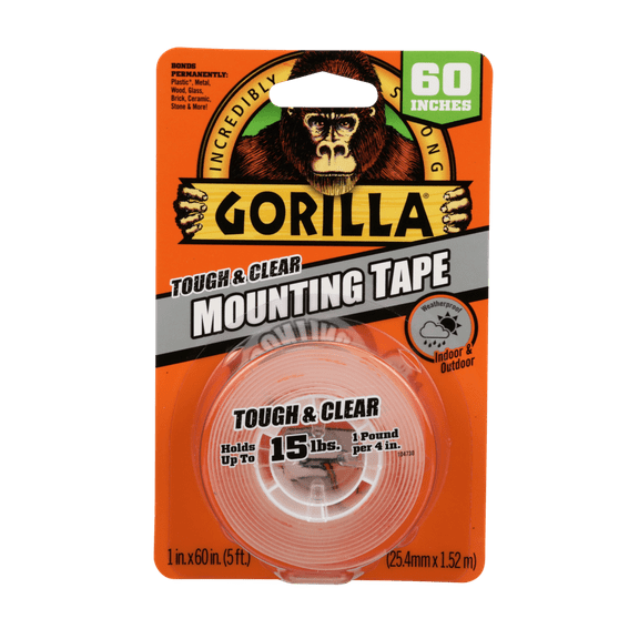 Gorilla Tough & Clear 60in Mounting Tape Model 6065001