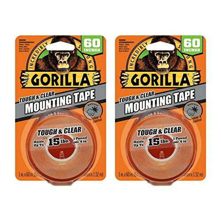 Gorilla Tough & Clear Mounting Tape 2-in x 48-in - Double-Sided