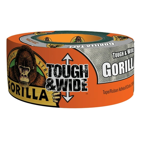 Gorilla Tough & Wide Silver Tape, 30 yd Roll