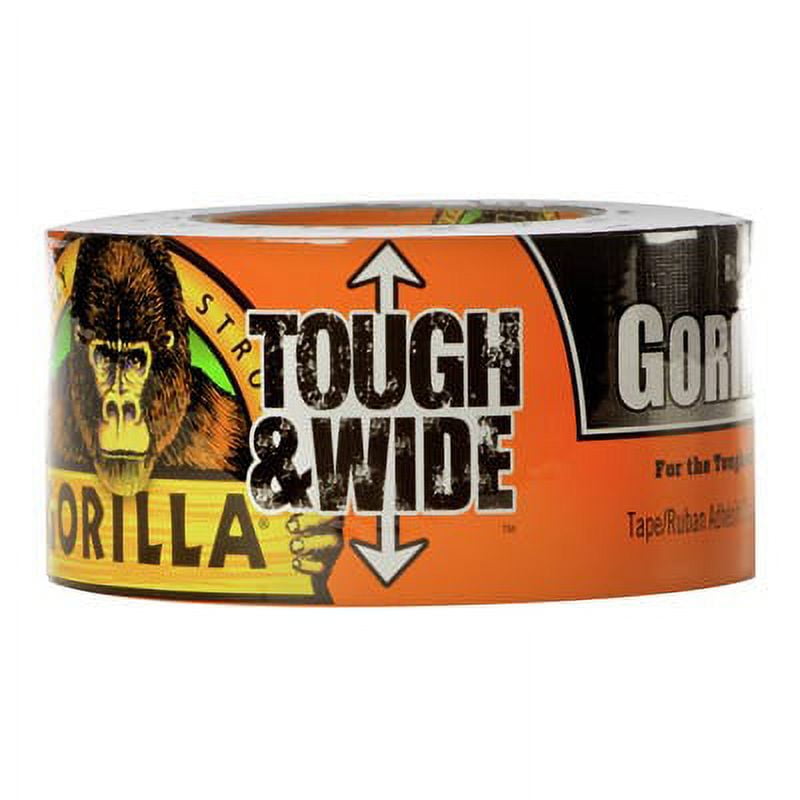 Gorilla Tough & Wide Tape, Black, 2.88-In. x 30-Yd. 1 Pack