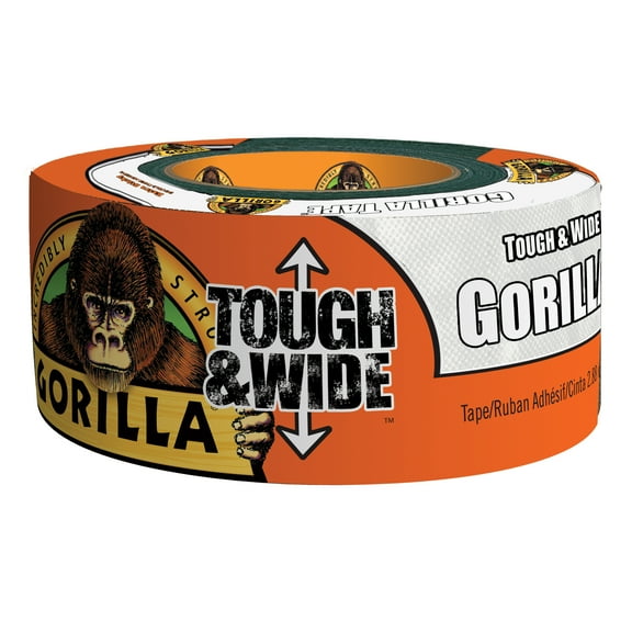 Gorilla Tough & Wide White Duct Tape, 25 Yard Roll