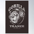 thumbnail image 1 of Gorilla Trance Music Poster Wall Art, Modern Wall Decor For Living Room Bedroom, 24x36 UNFRAMED, 1 of 2