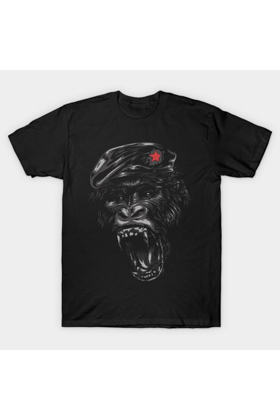 Gorilla Warfare Military Parody Primate Ape Combat Top Unisex T-Shirt, for men & women, up to size 5XL