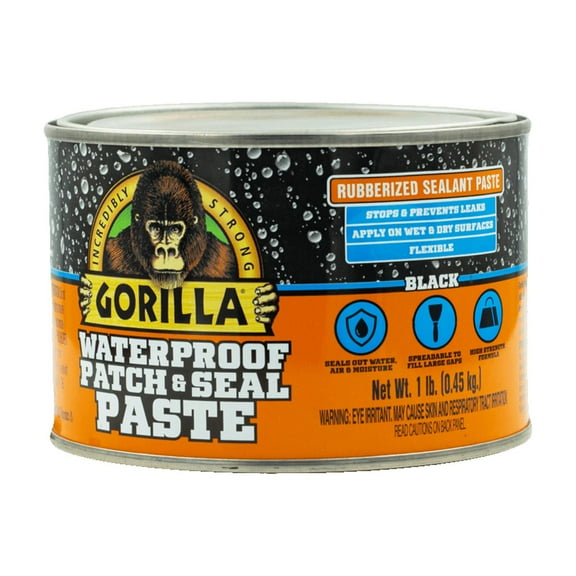 Gorilla Waterproof Patch and Seal Paste Black 1 Pound Can