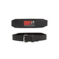 Gorilla Wear 4 Inch Padded Leather Lifting Belt - Black/Red