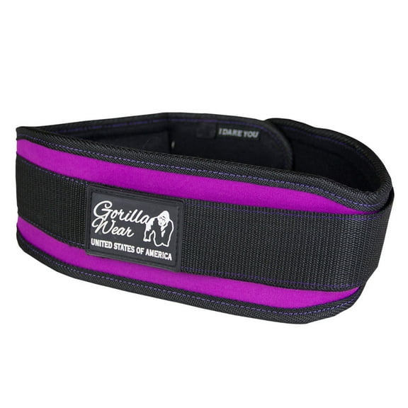 Gorilla Wear 4 Inch Women's Lifting Belt - Black/Purple