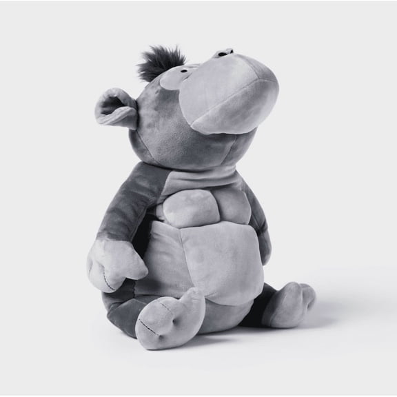 Gorilla Weighted Plush Kids' Throw Pillow,Grey Ape Stuffed Animal Plush Toy Cute Gorilla Figure for Imaginative Play