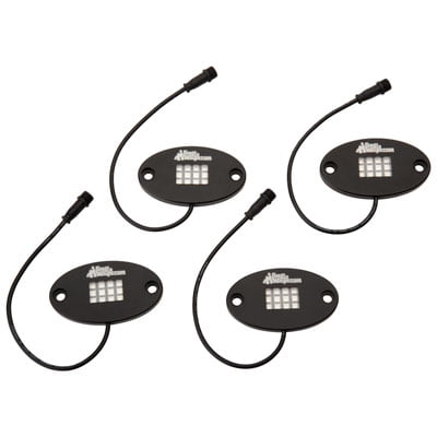 Gorilla Whips 12 LED Xtreme Rock Light Kit with Bluetooth Music Controller 4 Piece