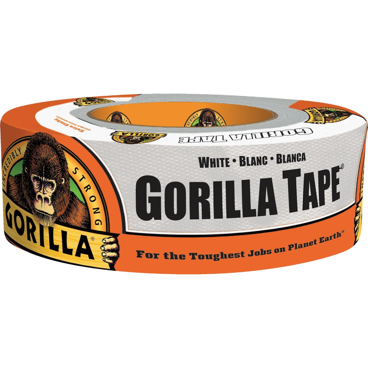 Gorilla White Duct Tape, 1.88" x 30 yd, White, Pack of 12