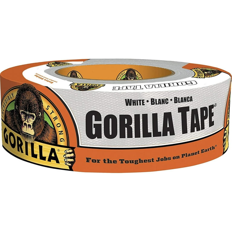 Gorilla Tape, White Duct Tape, 1.88 x 30 yd, White, (Pack of 1) NEW
