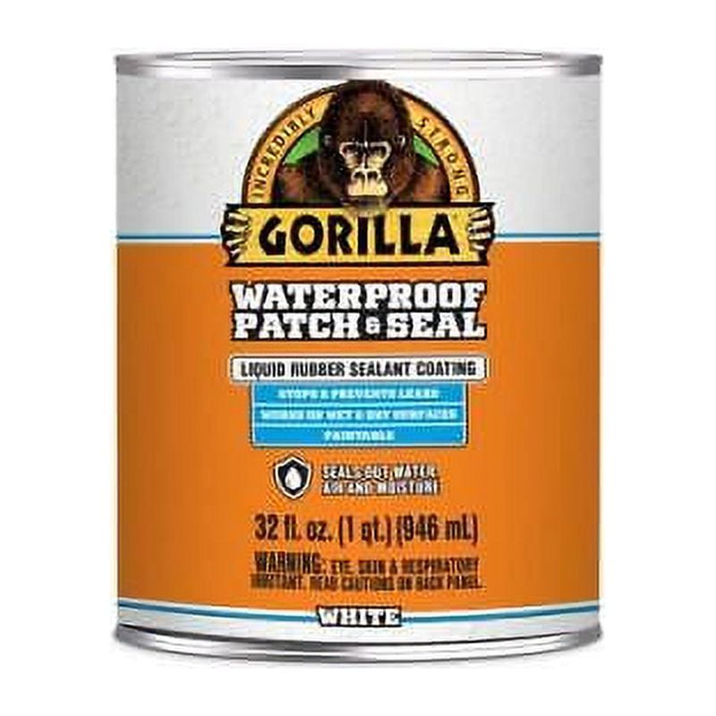 Gorilla White RubberBased Liquid Rubber Waterproof Sealer 32 oz (Pack