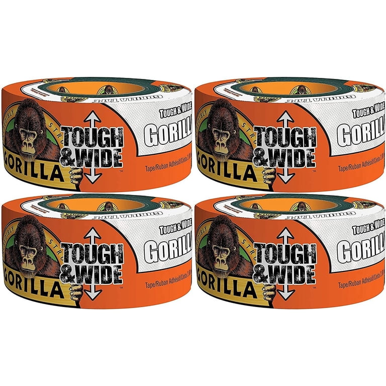 Gorilla Tough & Wide Duct Tape - 2.88 X 25 Yards, White, Heavy Duty For Indoor & Outdoor Use