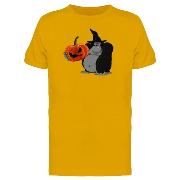 Gorilla With A Pumpkin T-Shirt Men -Image by Shutterstock, Male Small