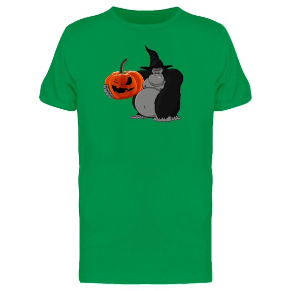 Gorilla With A Pumpkin Tee Men's - Men T-Shirt, Medium