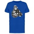 thumbnail image 1 of Gorilla With Large Biceps B&W T-Shirt Men -Image by Shutterstock, Male Small, 1 of 2