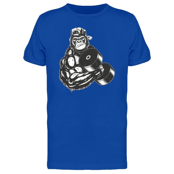Gorilla With Large Biceps B&W T-Shirt Men -Image by Shutterstock, Male Small