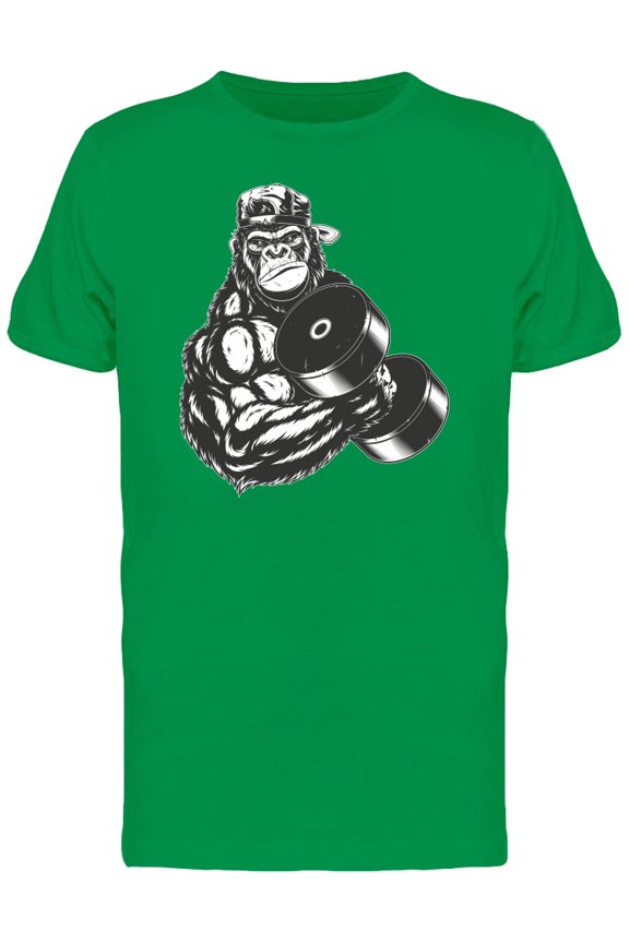 Gorilla With Large Biceps B&W Tee Men's -Image by Shutterstock