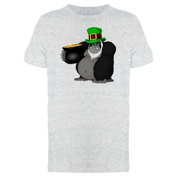 Gorilla With Leprechaun Pot Tee Men's -Image by Shutterstock