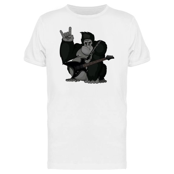 Gorilla With Metal Guitar Tee Men's -Image by Shutterstock