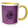 thumbnail image 1 of 3drose, Gorilla with Purple Glitter Background, 15oz Two-tone Yellow Mug, 1 of 6