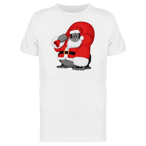 Gorilla With Santa Costume T-Shirt Men -Image by Shutterstock, Male 3X-Large