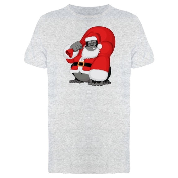 Gorilla With Santa Costume Tee Men's -Image by Shutterstock