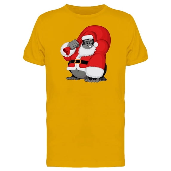 Gorilla With Santa Costume Tee Men's -Image by Shutterstock
