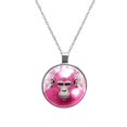 thumbnail image 1 of Gorilla Women's Glass Design Circular Pendant Necklace - Sparkle and Shine with this Elegant Necklace, 1 of 5