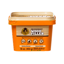 Gorilla All Purpose Wood Filler, Natural Finish, 16 Ounce Tub - Water Resistant for Indoor or Outdoor Projects and Repairs
