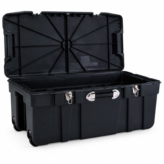 Gorilla on Wheels Storage Trunk - 148L, Black, Plastic