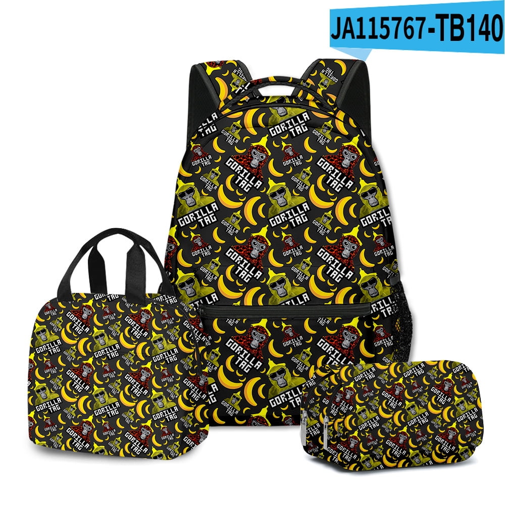 Gorilla tag backpack three-piece set Laptop Backpack for Teen