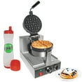 thumbnail image 1 of GorillaRock Belgian Waffle Maker | Commercial Flip Waffle Iron | Stainless Steel | Rotating Mechanism | 110V, 1 of 11