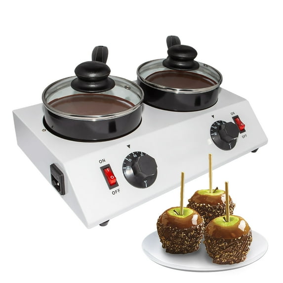 GorillaRock Chocolate Melting Pot | Professional Chocolate Tempering Machine with Manual Control | Heated Chocolate | 110V (Double pot)