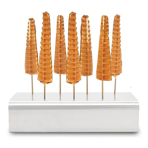 GorillaRock Stick Waffle Display | Metallic Stand | Cake Pop Holder | 7 Holes