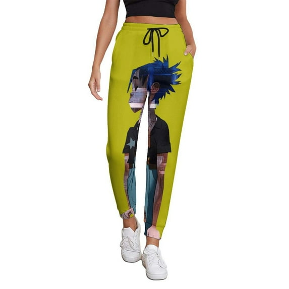 Gorillaz 2D Womens Sweatpants Joggers Pants Daily Trousers 3D Printing Novelty Casual Sweatpants With Drawstring Closed Bottom