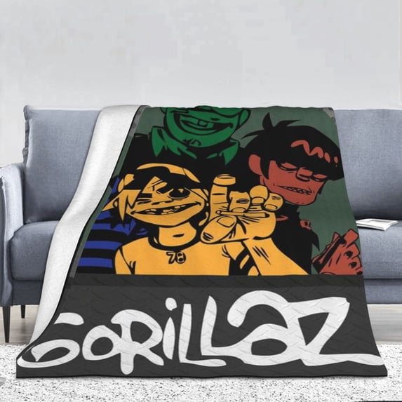 Gorillaz Air Conditioning Blanket Lightweight Thermal Bed Quilt Ultra Cozy Throw Blanket Tapestry For Bedding Sofa And Travel 66" X 90"
