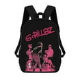 thumbnail image 1 of Gorillaz Backpack Rucksack Book Bag Schoolbag Shoulder Bag Casual Hiking Daypack, 1 of 8