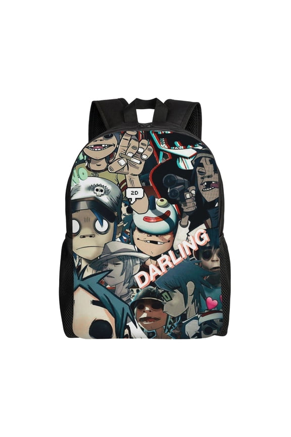 Gorillaz Backpacks Lightweight Bookbags Casual Daypack For Travel Hiking Work